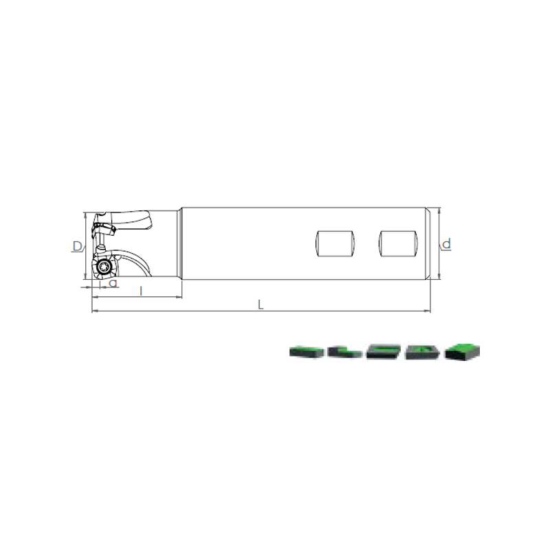 Outils de fraisage à grande avance HST SOMT 1004.. Adaptable SOMT 1004..
