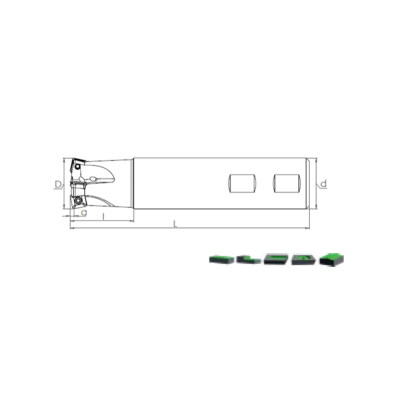 Outils de fraisage à grande avance HST SWMT 0904 Adaptable SWMT 0904
