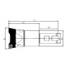 Mill-shaped milling cutter with BKRF 55 / 60 DCM plate. 11T304.