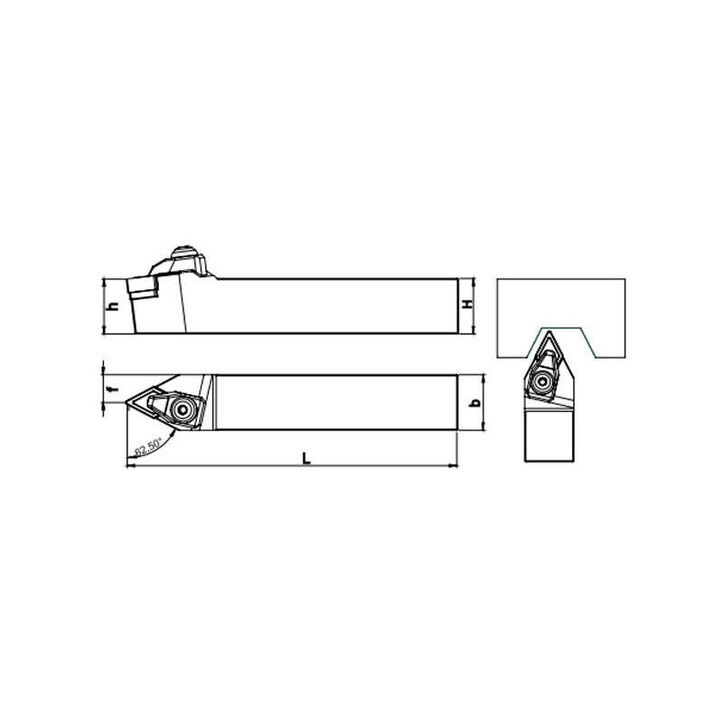 External Turning Holder TDNNN(62.50°)