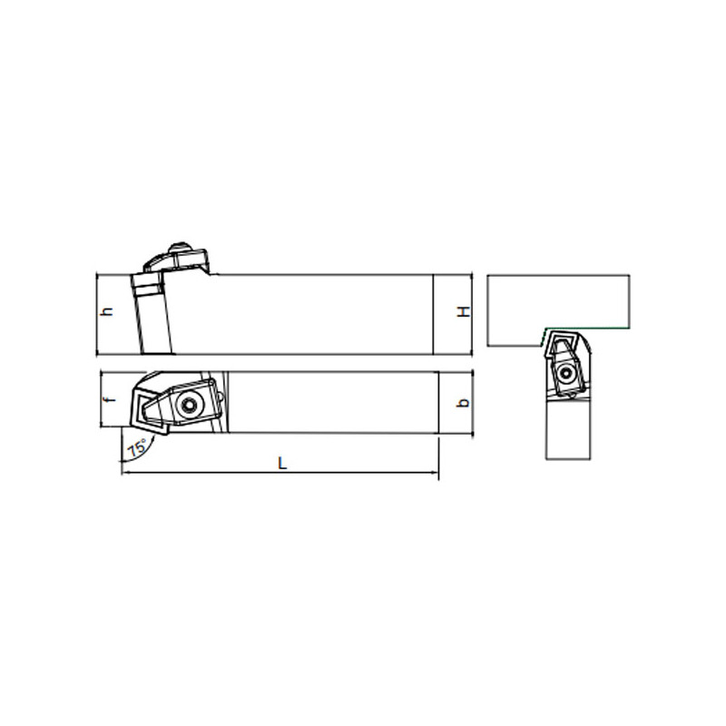 Portaherramientas de Torno TCBNR/L (75°) Exterior