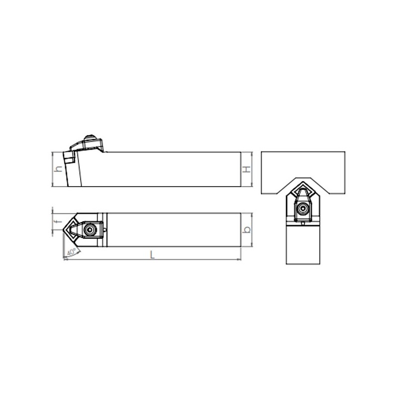 External Turning Holder TCZNN (40°)