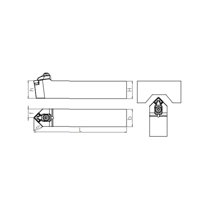 External Turning Holder TSDNN (45°)