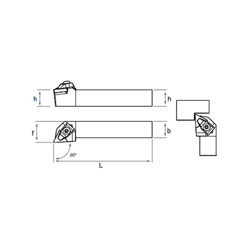 Porte-Outils de Tournage  TTGNR/L (90°) Extérieur