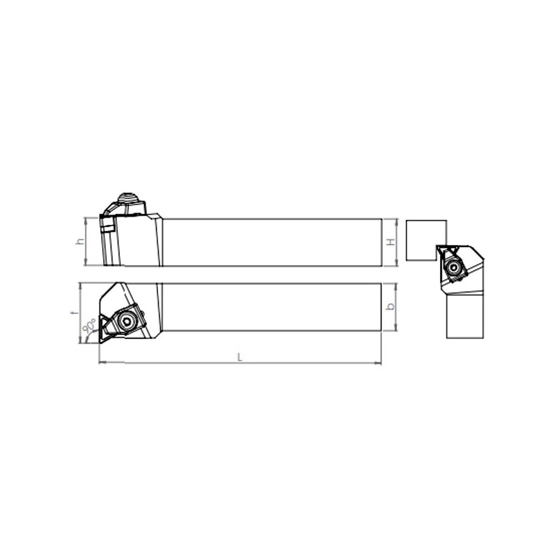 Porte-Outils de Tournage TTFNR/L (90°) Extérieur