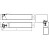 Porte-Outils de Tournage PSBNR/L (75°) Extérieur 