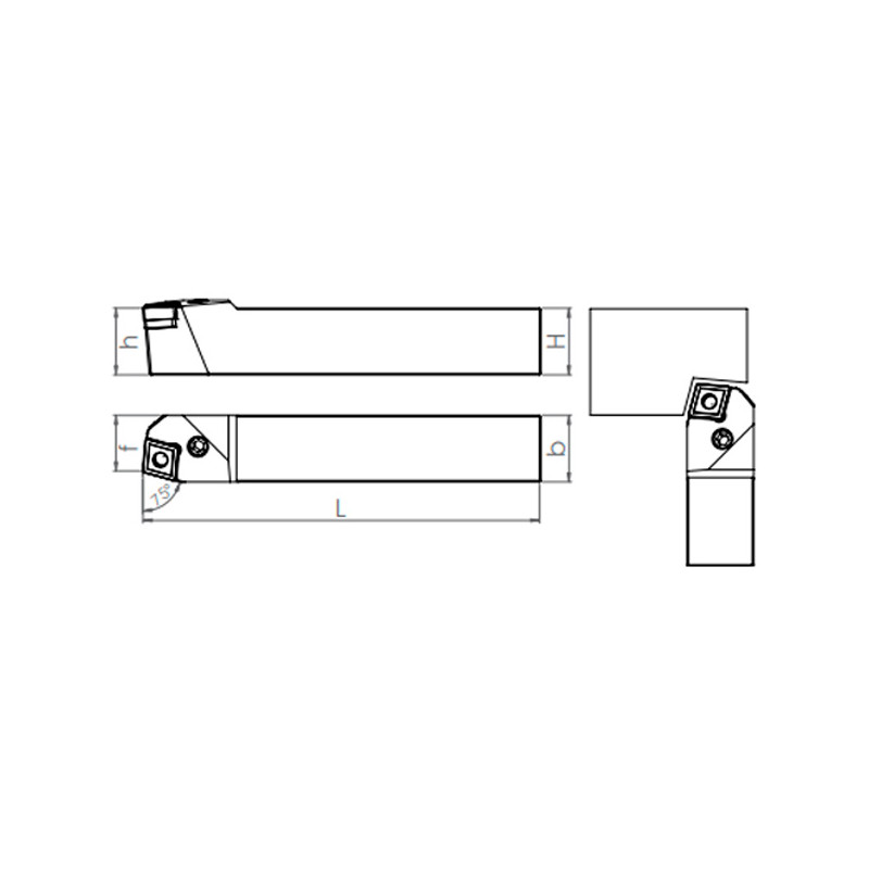External Turning Holder PCBNR/L (75°)