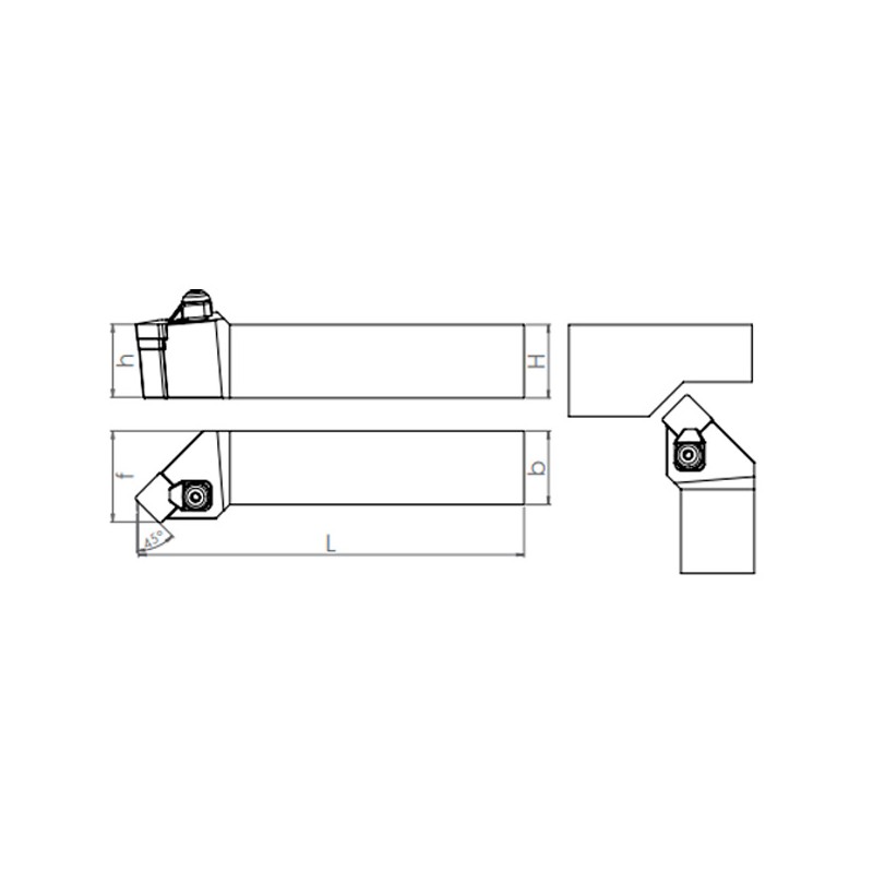 External Turning Holder CSSNR/L (45°) for Ceramic Insert