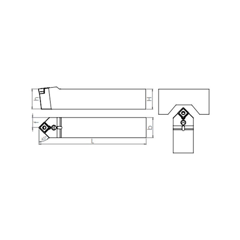 External Turning Holder  CSDNN (45°) for Ceramic Insert