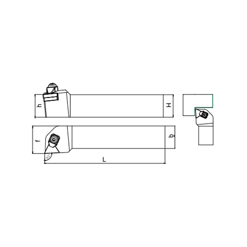 External Turning Holder CTJNR/L (93°) for Ceramic Insert