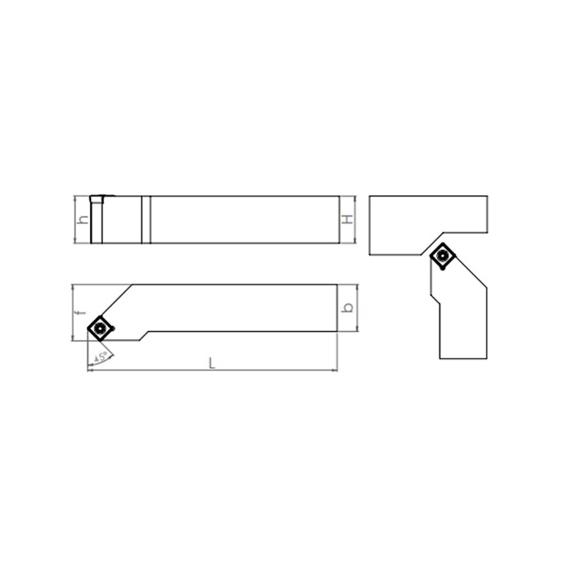 External Turning Holder SSSCR/L (45°)
