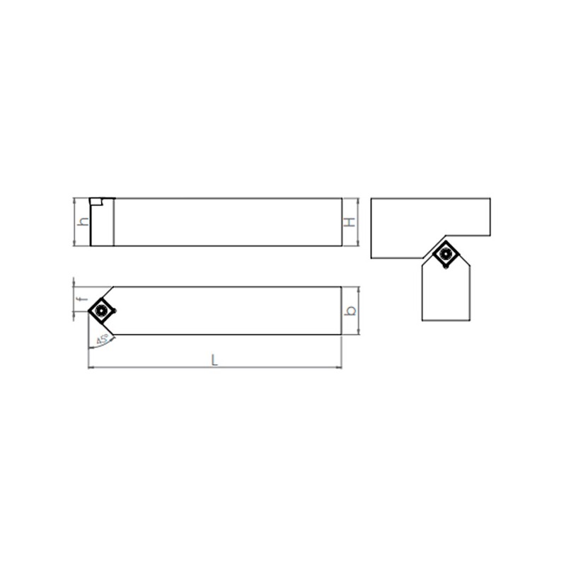 Porte-Outils de Tournage SSDCN (45°) Extérieur