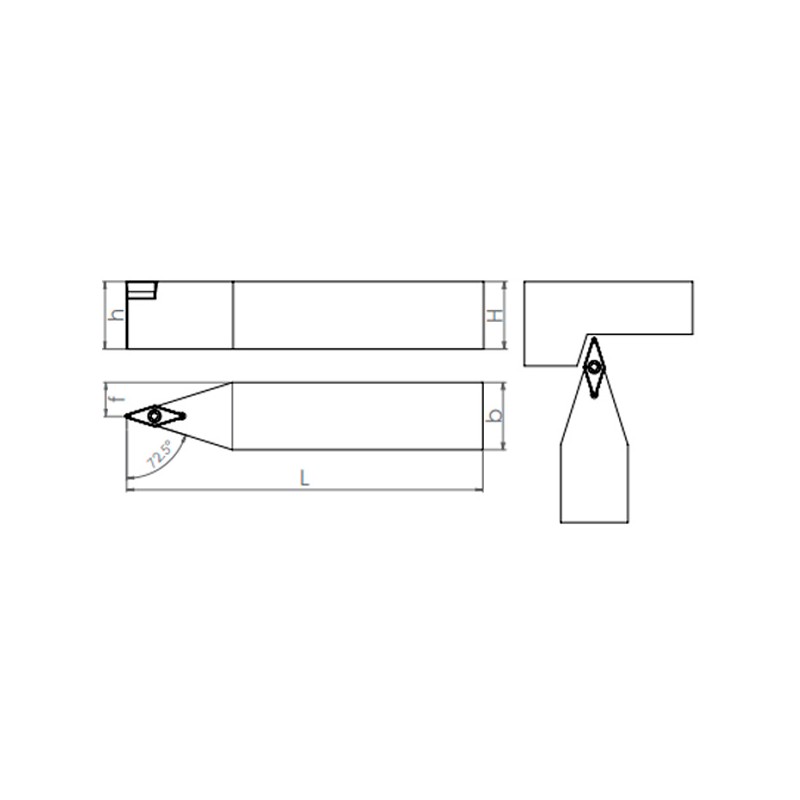 External Turning Holder SVVBN (72.5°)