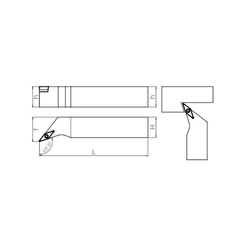 External Turning Holder SVHBR/L (107.5°)