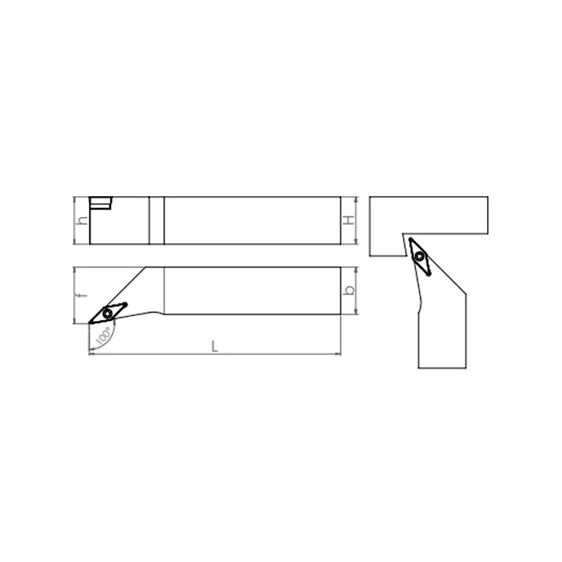 External Turning Holder SVZBR/L (100°)