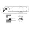 Porte-Outils de Tournage TVUNR/L (93°) Intérieur