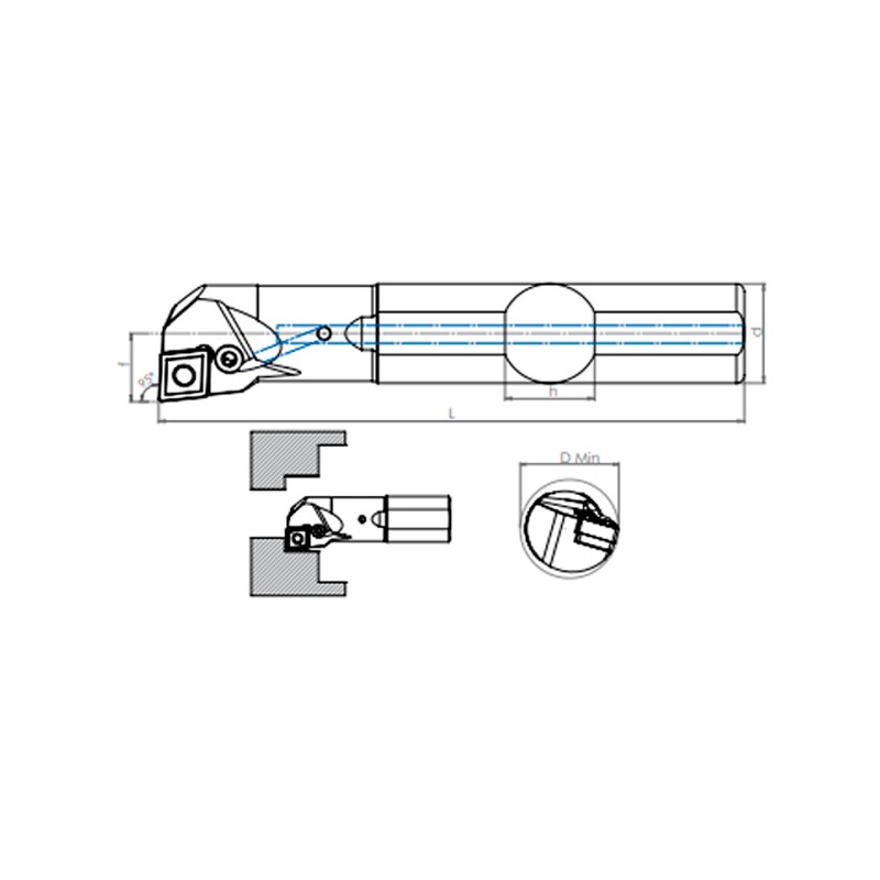 Internal Turning Holder A-PCLNR/L (95°)