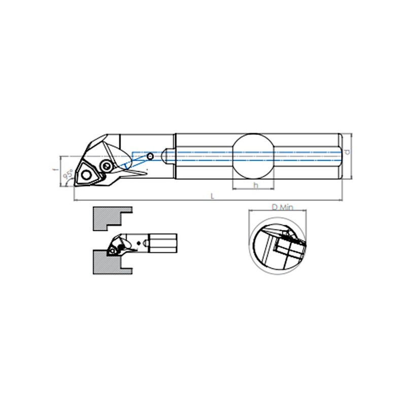 Internal Turning Holder A-PWLNR/L (95°)