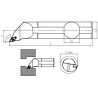 Portaherramientas de Torno SDPCR/L (107.5°)  Interior 