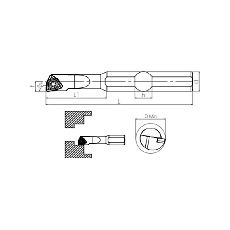 Internal Turning Holder SWLCR/L (95°)