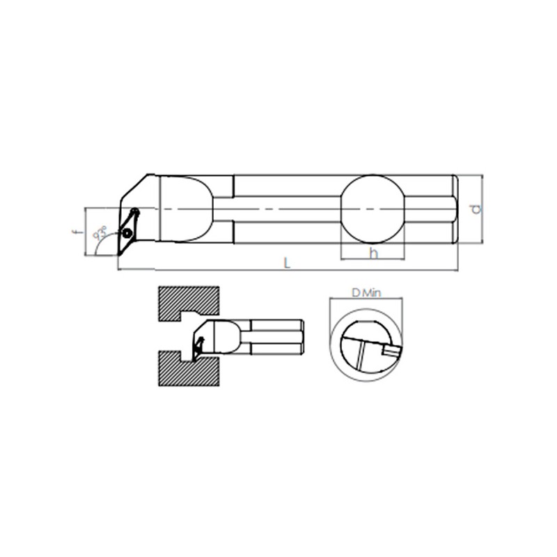 Internal Turning Holder SVUBR/L (93°)