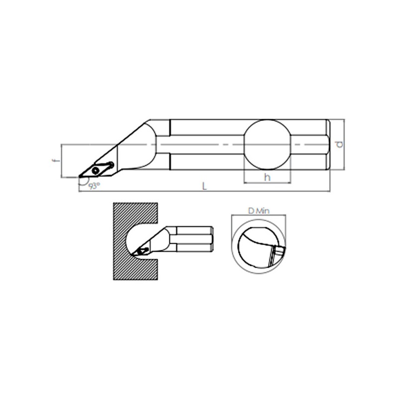 Portaherramientas de Torno SVJBR/L (142°) Interior 