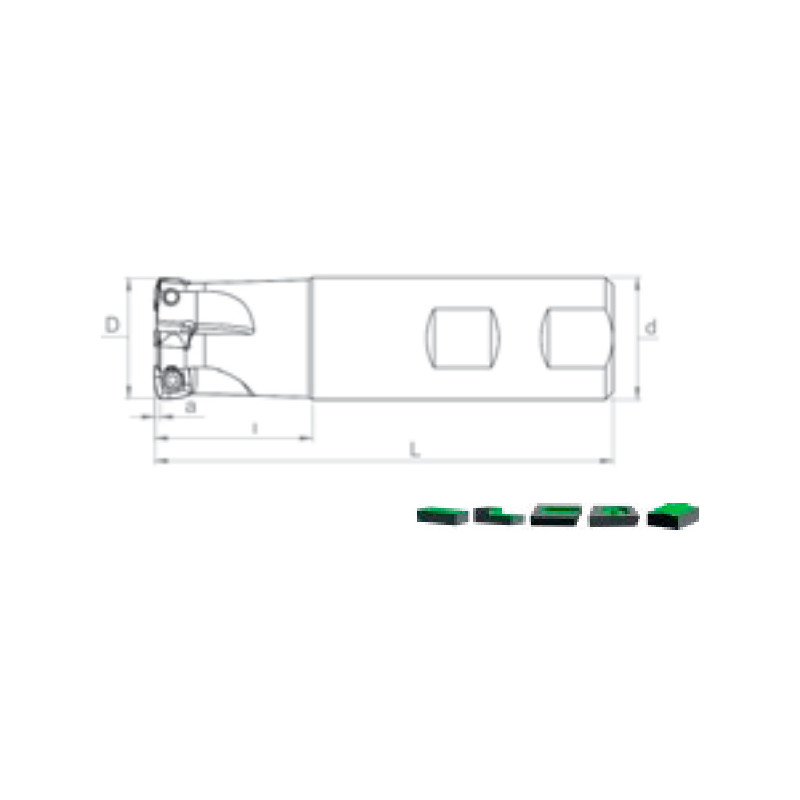 Portaherramientas de fresado HST para plaquita SDKX