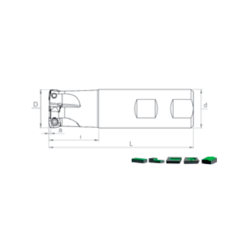 Portaherramientas de fresado HST para plaquita SDMT