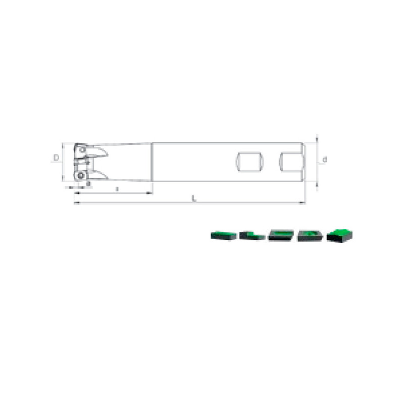 Portaherramientas de fresado HST para plaquita BNGX