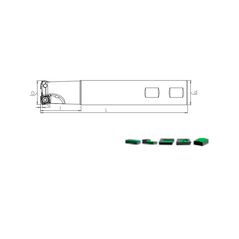 Portaherramientas de fresado HST para plaquita XPLT 0603/XDLT 0904..