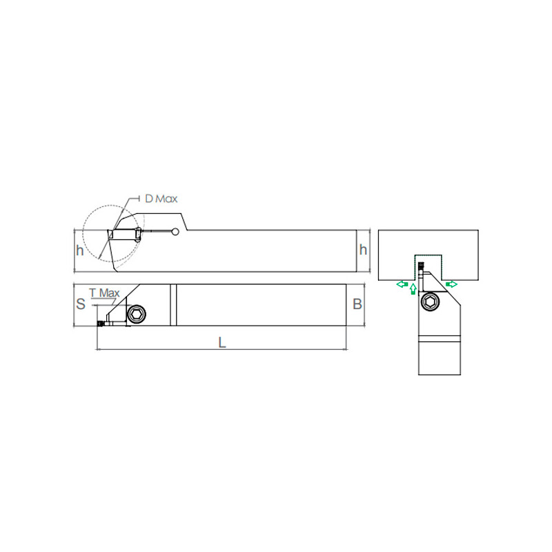 Porte-Outils pour tronconnage et gorges BDKT R/L KRLY-KGM Extérieur