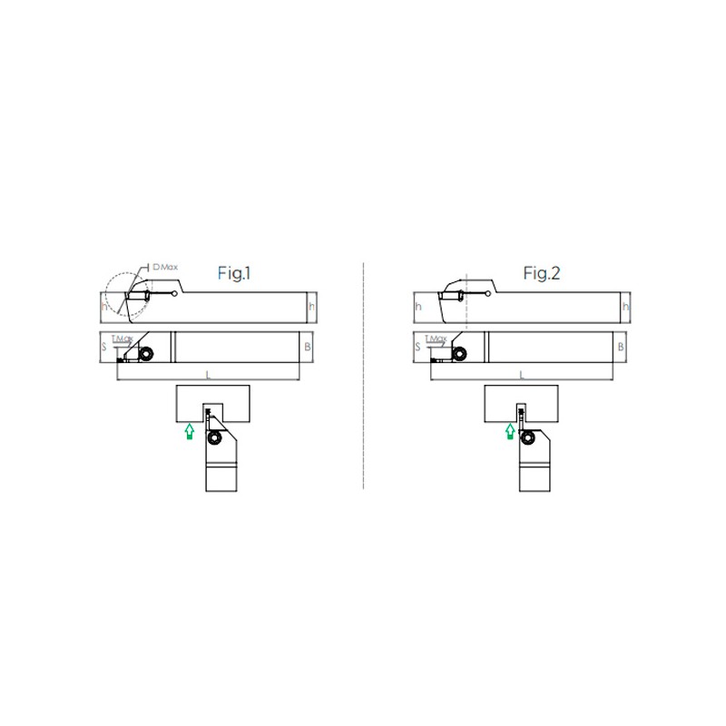 Porte-Outils pour tronconnage et gorges BDKT R/L ISCR DGN / GRIP / GIM Extérieur