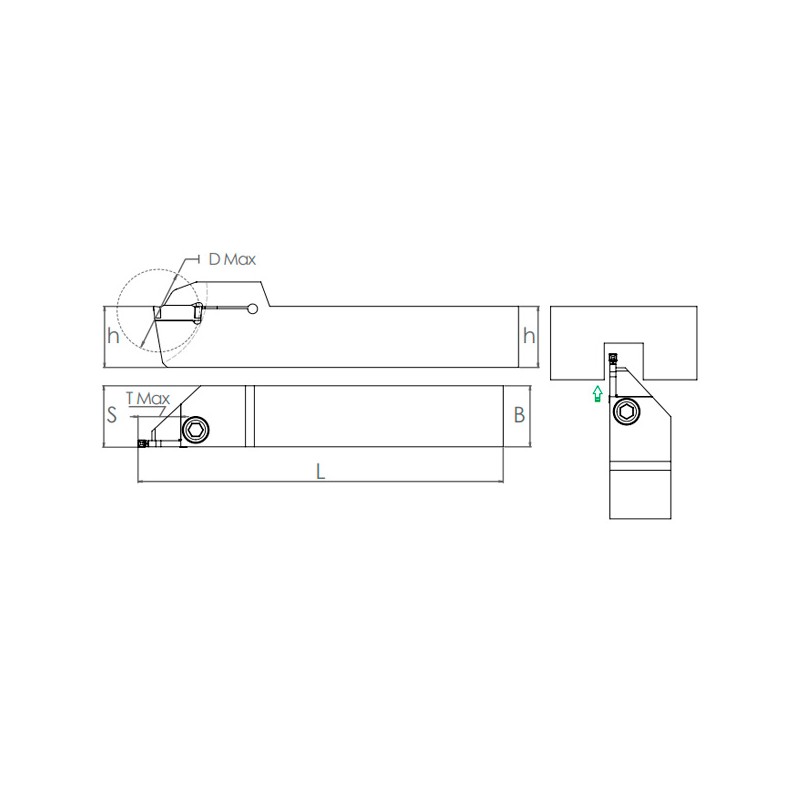 External Grooving Holder BDKT R/L TGTC TDC