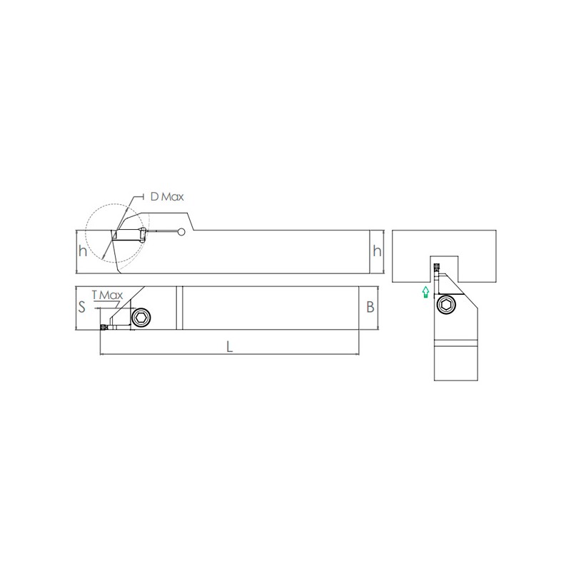 Portaherramientas de Ranurado BDKT R/L ZCC-CT ZT.. Exterior