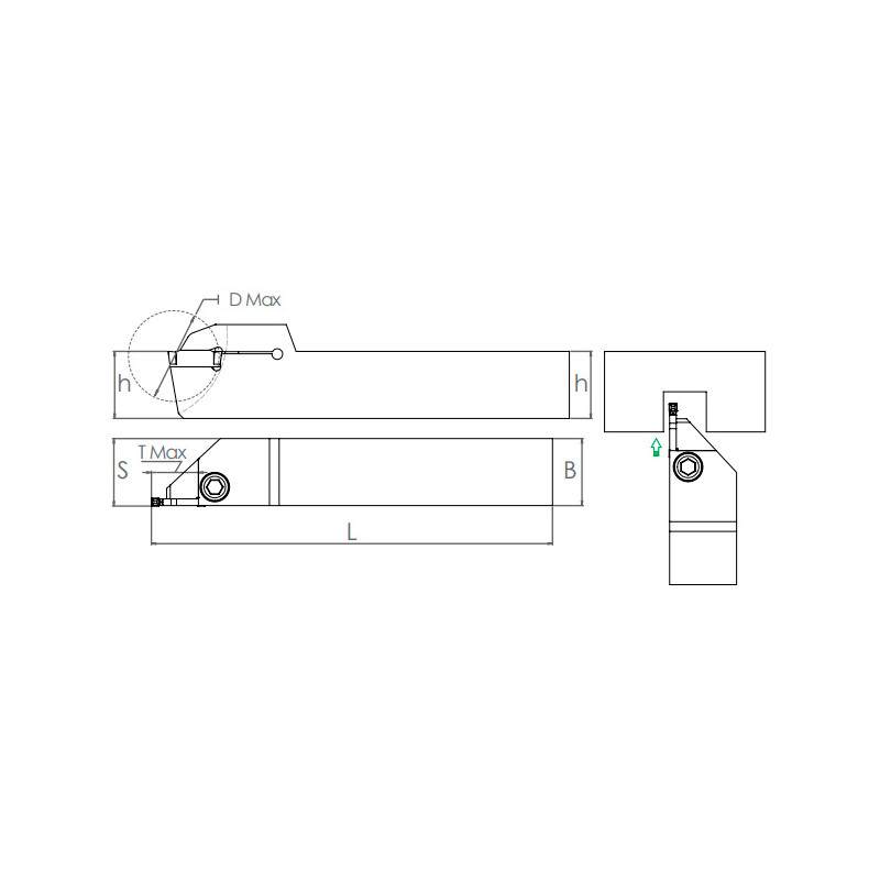 Porte-Outils pour tronconnage et gorges BDKT R/L SMTM (GCM) Extérieur