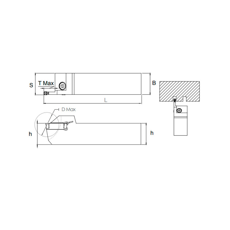 External Grooving Holder BDKT R/L-K.O KRLY-KGM