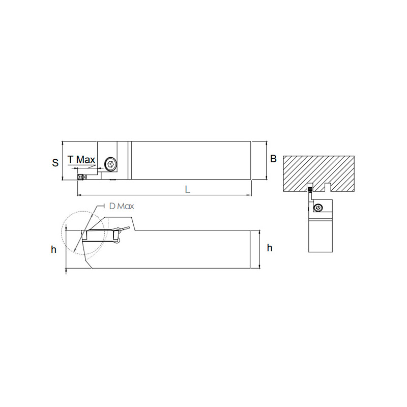 Porte-Outils pour tronconnage et gorges BDKT R/L-K.O - TGTC-TDC Extérieur