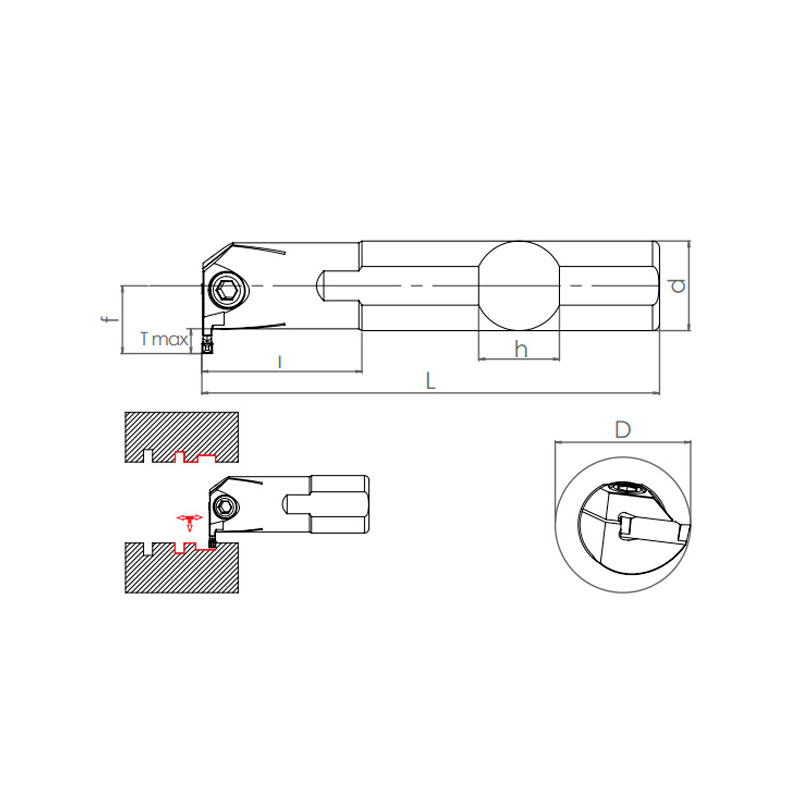 Internal Grooving Holder BIKT R/L KRLY-KGM