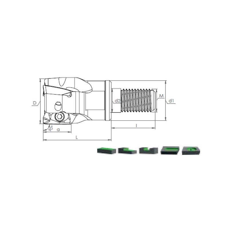 Milling holder with screw head MT90 EDPT
10T3 / 1404..