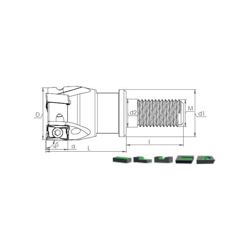 Milling holder with screw head MT90 LNEX / LNMX
1006..