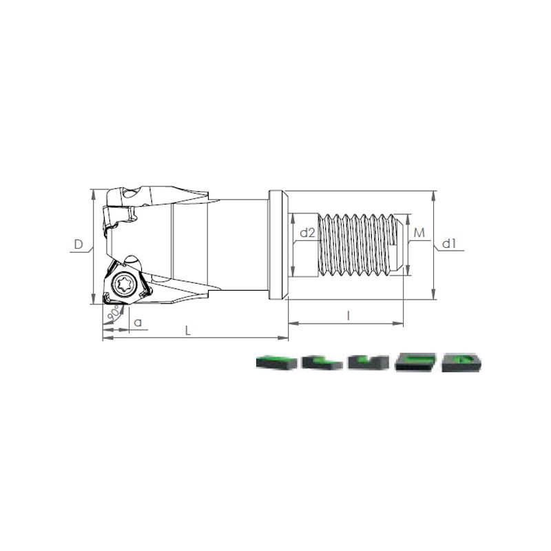 Milling holder with screw head MT90 XNEX
0403..