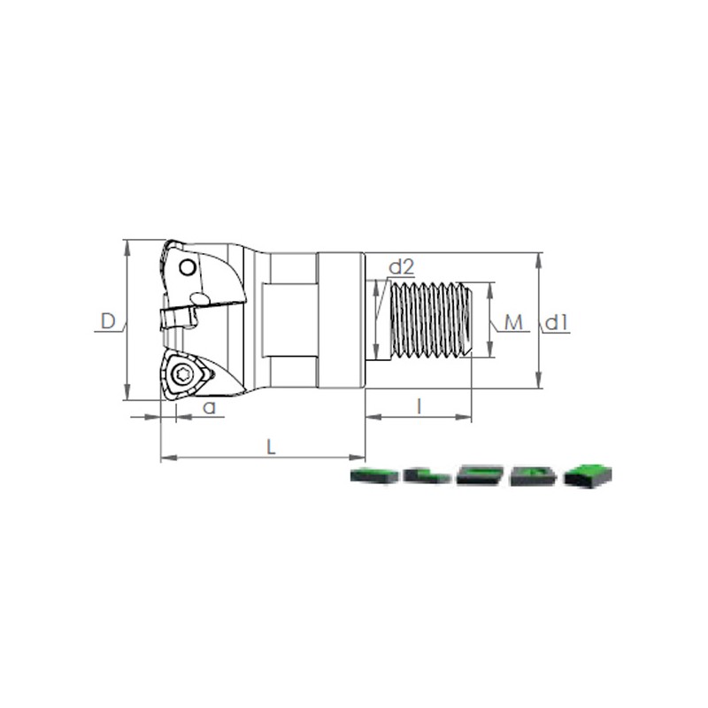 Milling holder with screw head MHT WNMX
0603 / 09T3..