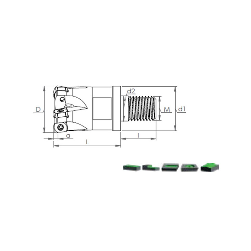 Portaherramientas de Cabeza Roscado de fresado MHT BLMP 0603 / 0904