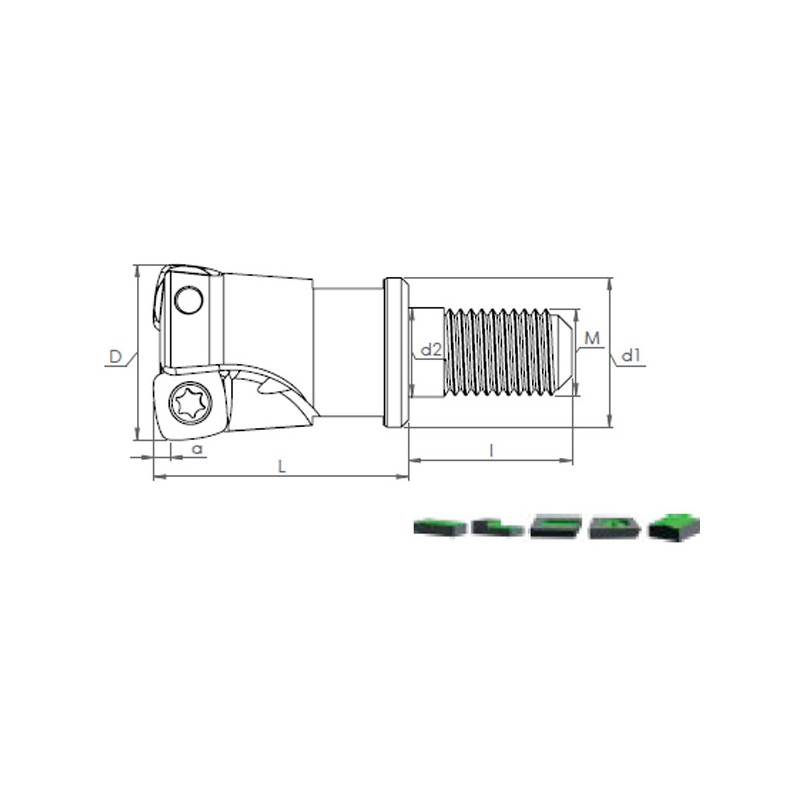 Milling holder with screw head MHT SPNW / SPET / SPMT
1004..