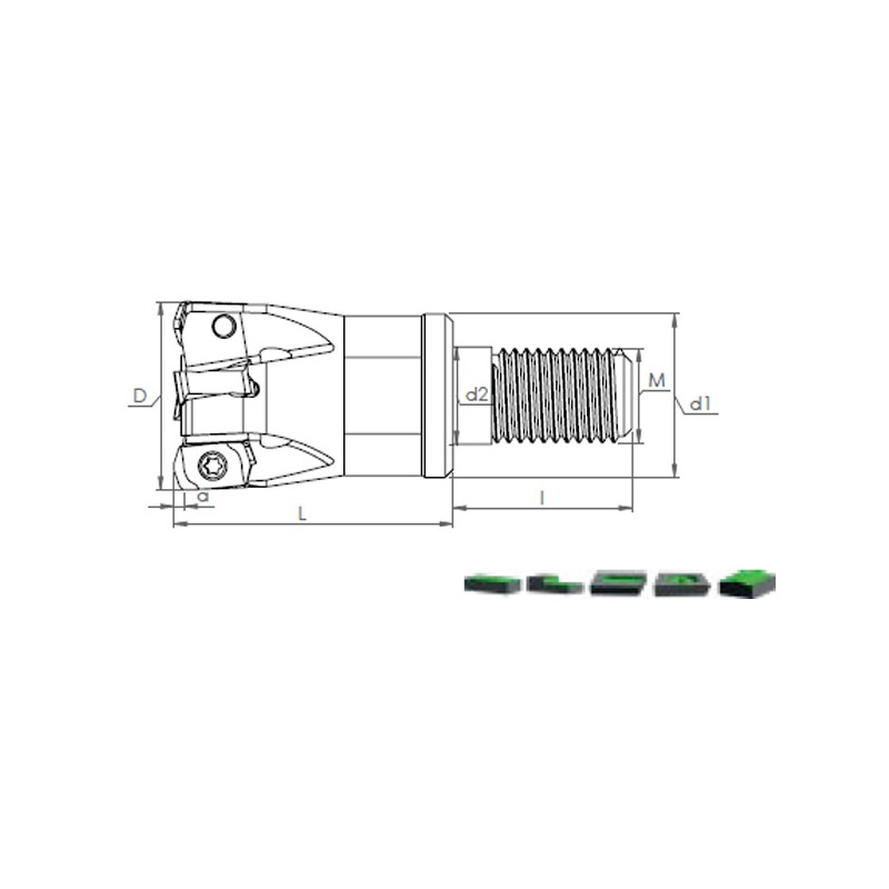 Milling holder with screw head MHT BNGX
10T3..