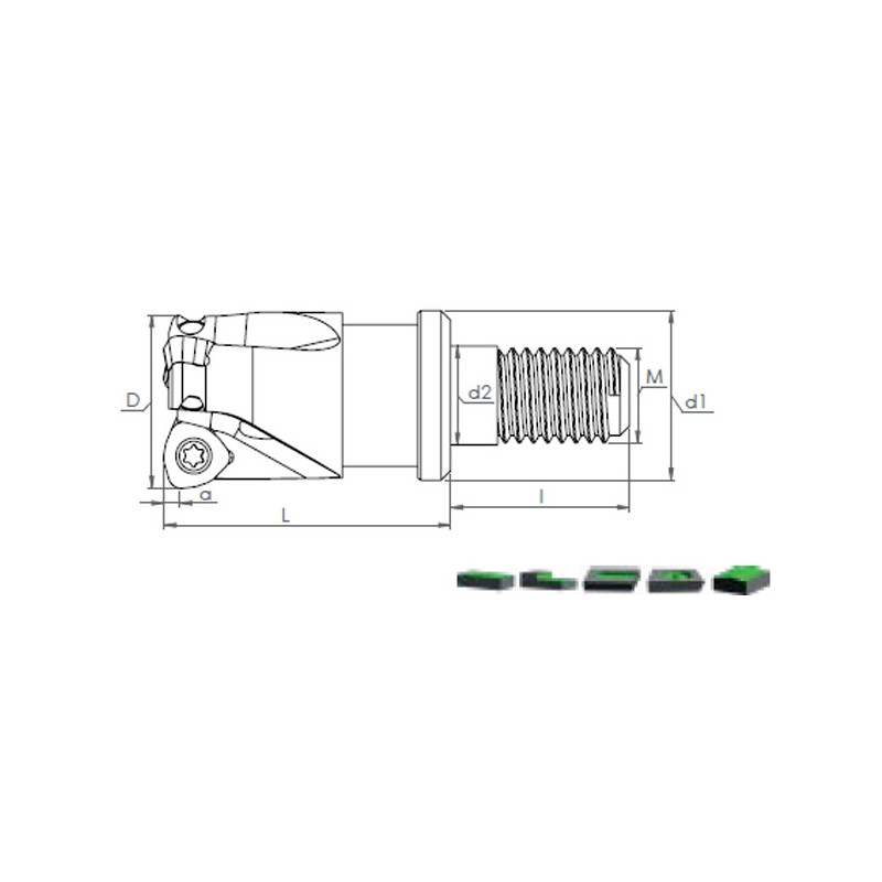 Portaherramientas de Cabeza Roscado de fresado MHT SDKX 0904..