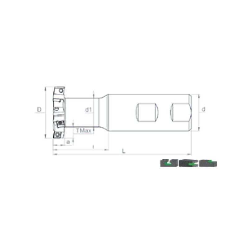 Porte-outil spécial à tête filetée de fraisage TF90 T FREZELER T SLOT MILLS-ISO