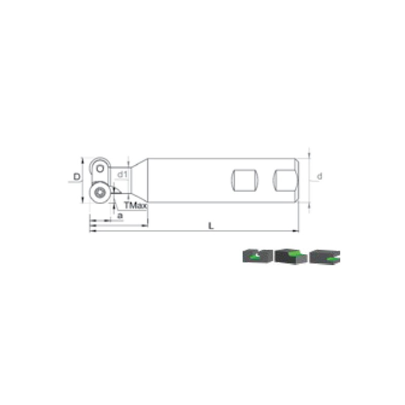 Special Milling holder with screw head T FREZELER T SLOT MILLS-ISO