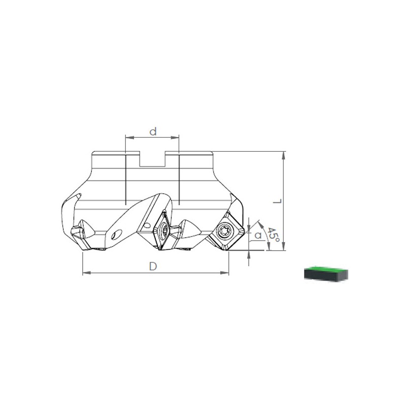 Fresa de planear TK45 SNMT 1205..