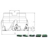 Face Mill Shoulder TK90 XNEX 0806.. 90º adaptable for XNEX 0806